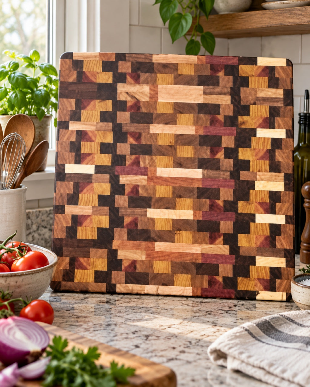 End-Grain Mosaic Cutting Board