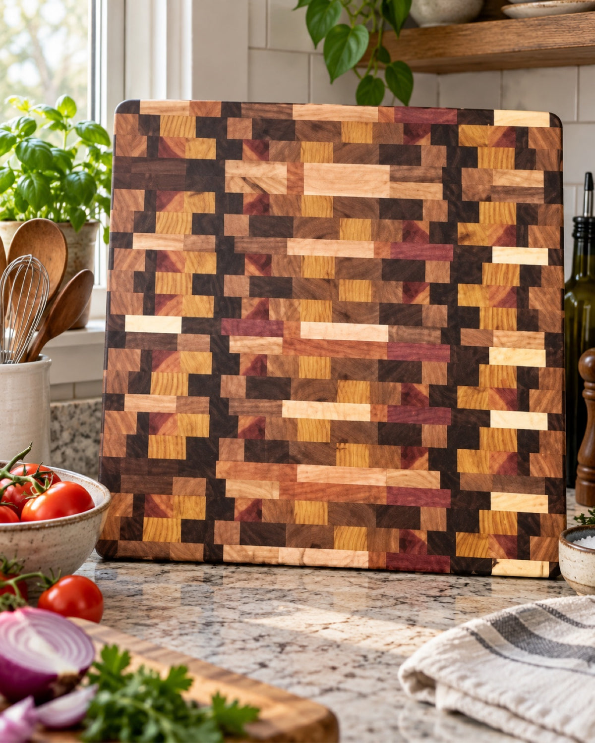 End-Grain Mosaic Cutting Board