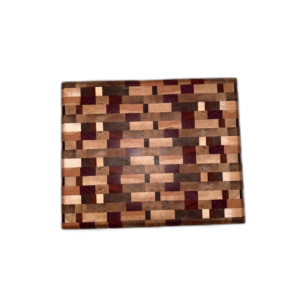 Brickwork Poplar, Hickory, Oak, Orange Padauk & Walnut Cutting Board
