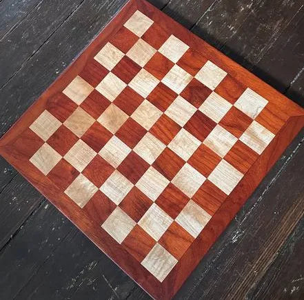 Handmade Maple & Bloodwood Chessboard