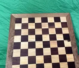 Handmade Maple, Black Ebony & Oak Chessboard