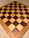 Handmade Diamond Walnut, Oak & Maple Chessboard
