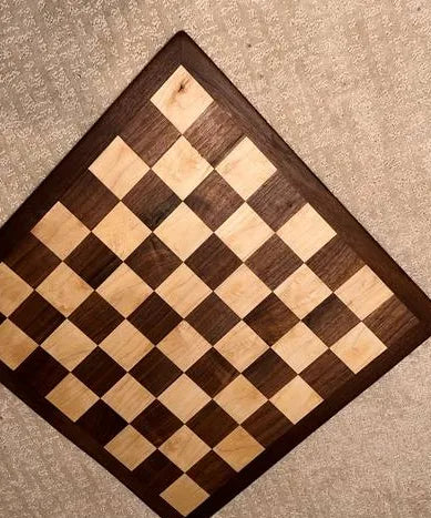 Handmade Purpleheart, Walnut & Maple Chessboard
