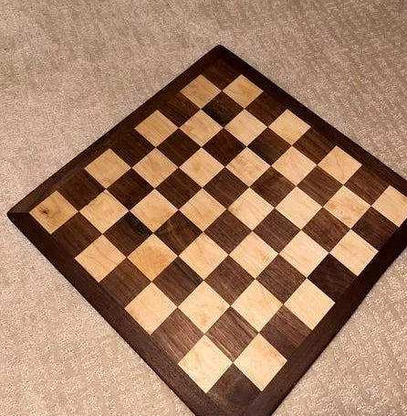 Handmade Diamond Walnut & Maple Chessboard