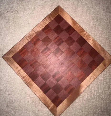 Handmade Purpleheart, Bloodwood & Maple Chessboard