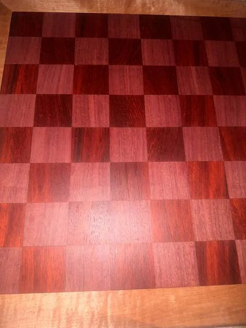 Handmade Purpleheart, Maple & Bloodwood Chessboard