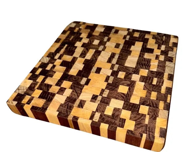 Handmade Poplar, Walnut, Oak & Yellow Padauk Cutting Board