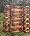 Chestnut, Yellow Padauk, Purpleheart, Hickory, Poplar, Walnut & Cedar Cutting Board