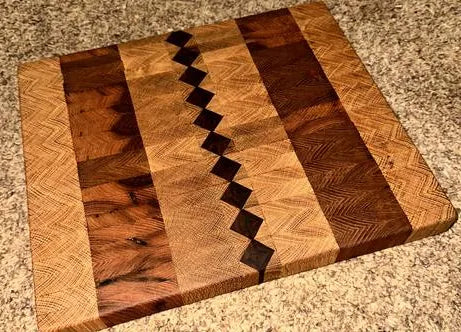 Walnut, Hickory, Chestnut & Oak Cutting Board