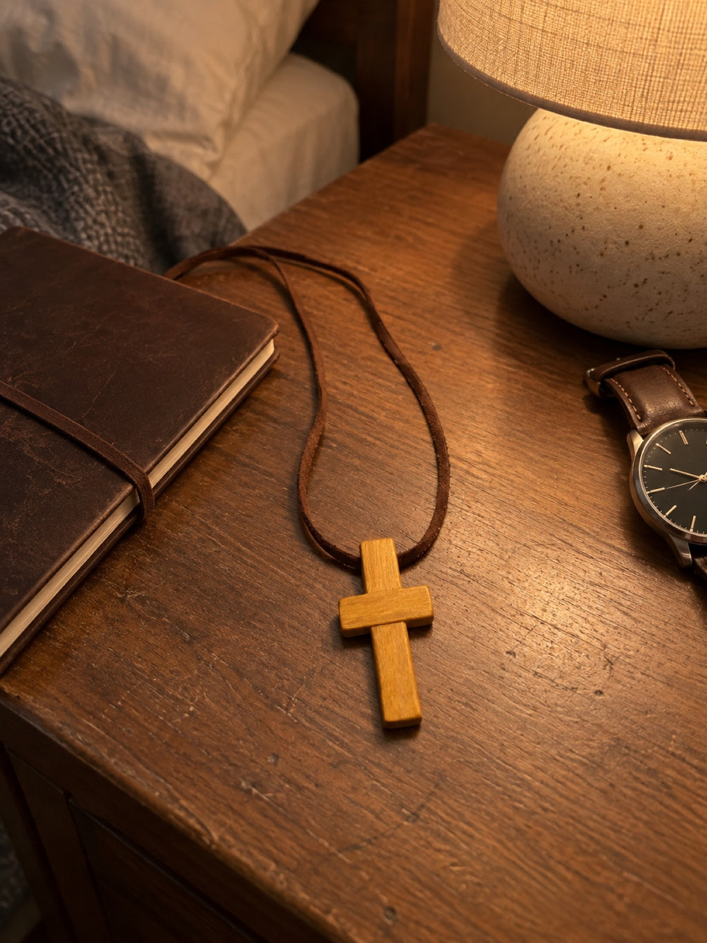 Golden Faith Yellow Osage Cross Necklace