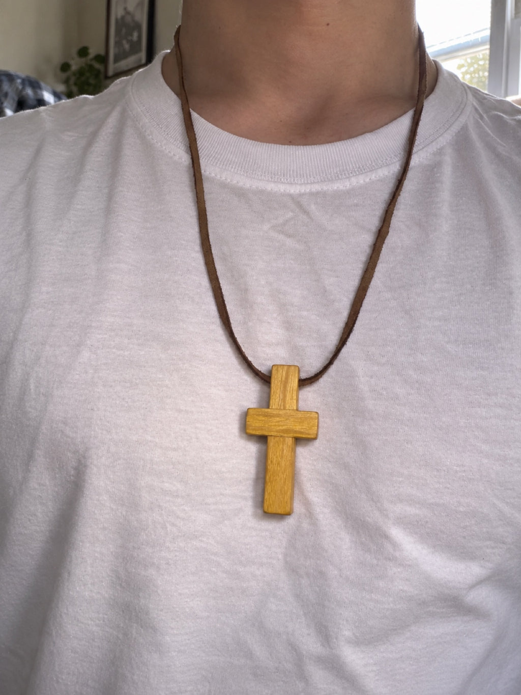 Golden Faith Yellow Osage Cross Necklace