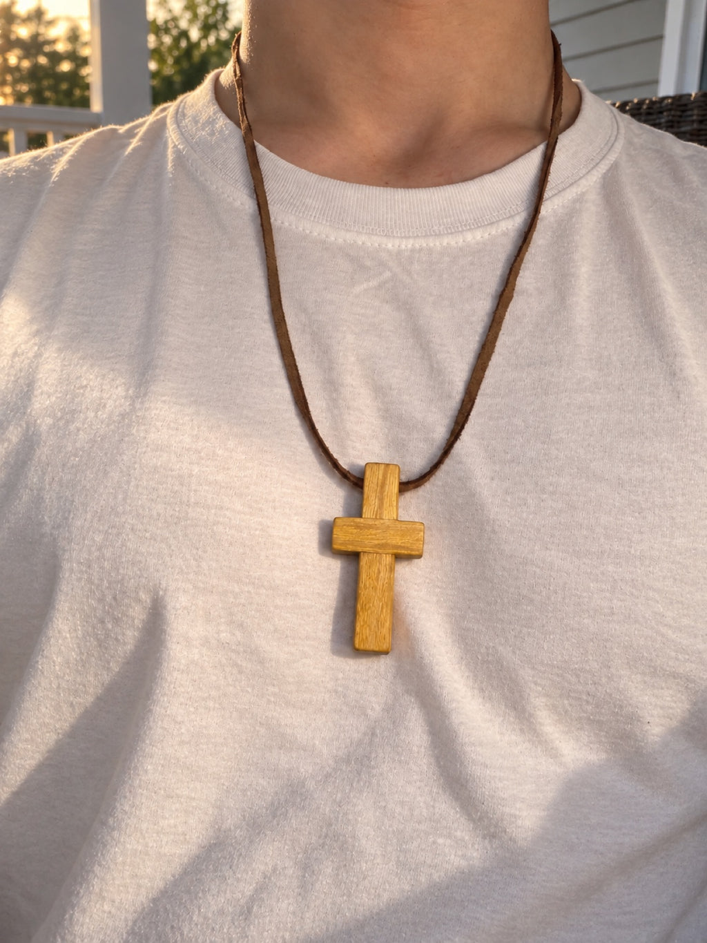 Golden Faith Yellow Osage Cross Necklace