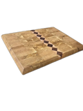Handmade Diamond Inlay Walnut, Oak & Maple Cutting Board