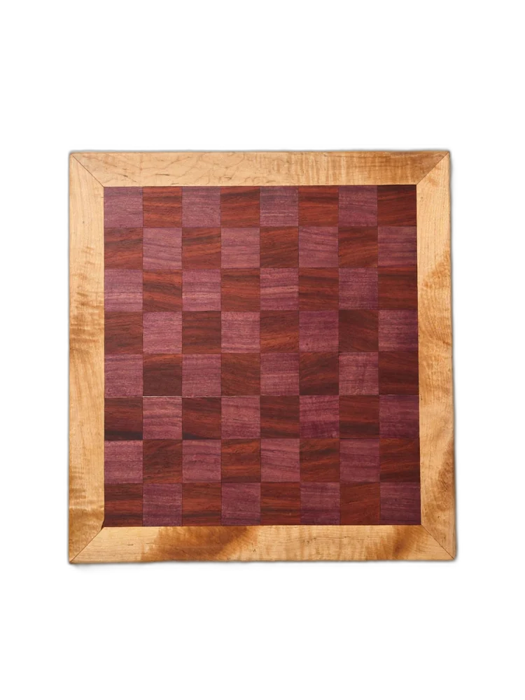 Checker Crown Poplar, Walnut & Oak Chessboard