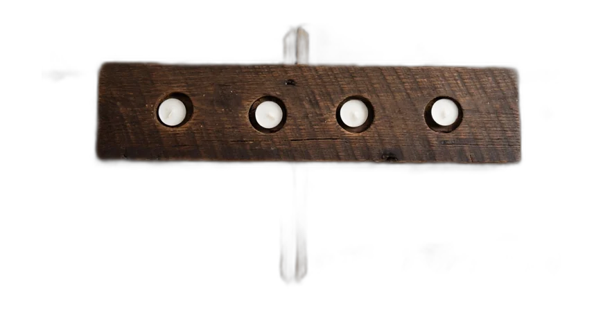 Handmade Second Light Reclaimed Oak Tea-Light Holder