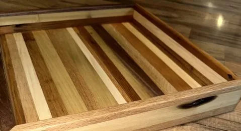 Handmade Walnut, Oak & Poplar Serving Tray