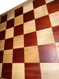 Handmade Sunburst Bloodwood & Maple Chessboard